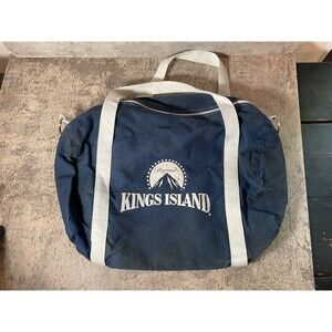 Kings Island Small Canvas Duffle Bag Purse 70s 80s Jock Zip Up Souvenir